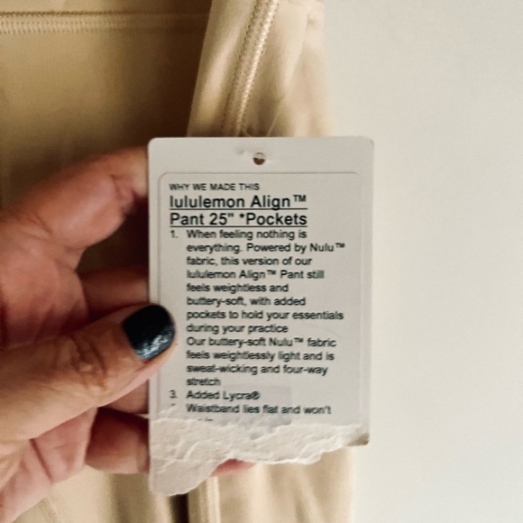 - lululemon Align™ High-Rise Pant 25" w/ Pockets in Butter Yellow sz 4 - Picture 10 of 12